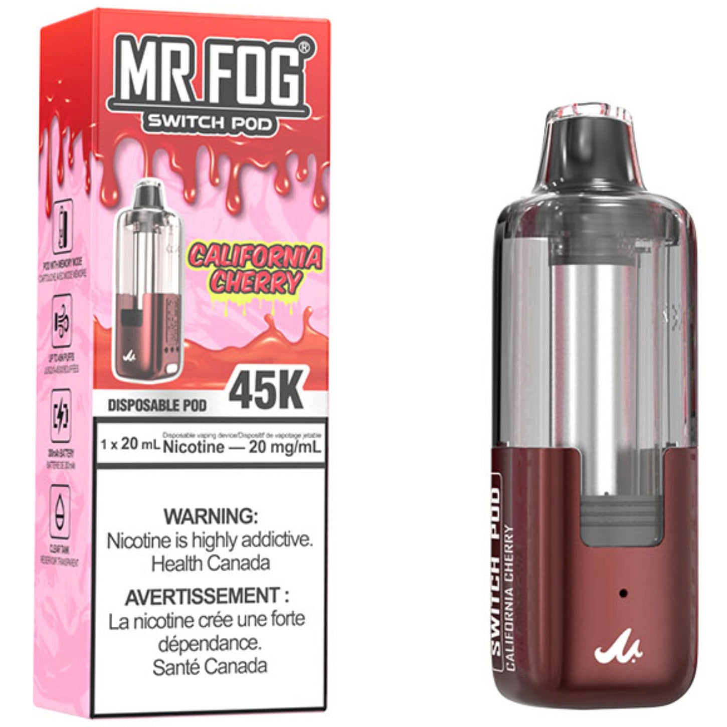 Mr Fog Switch Pod California Cherry (45K)