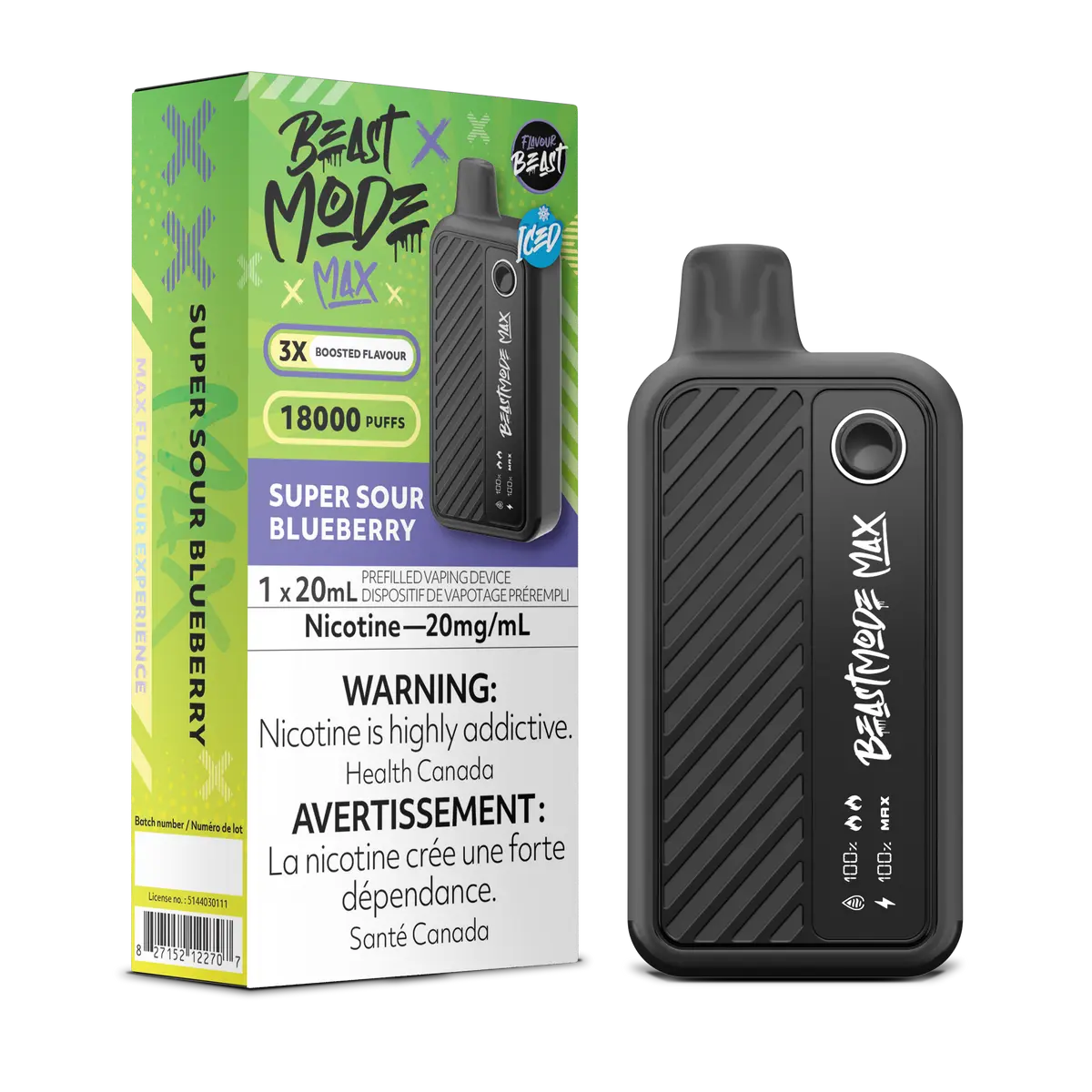 Flavour Beast Beast Mode Max Myrtille Super Acidulée - 18K 