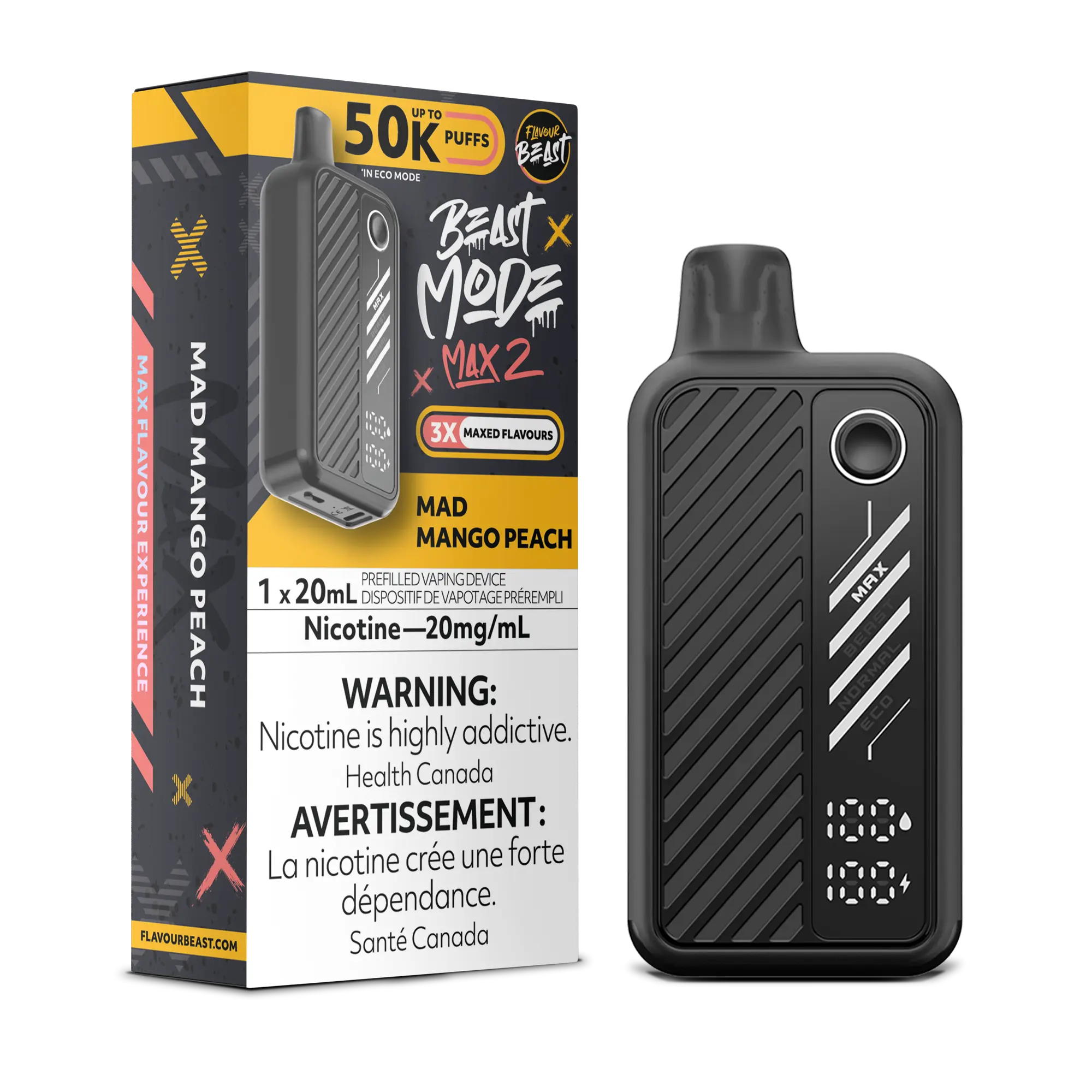 Flavour Beast Beast Mode Max 2 Mad Mango Peach - 50K 