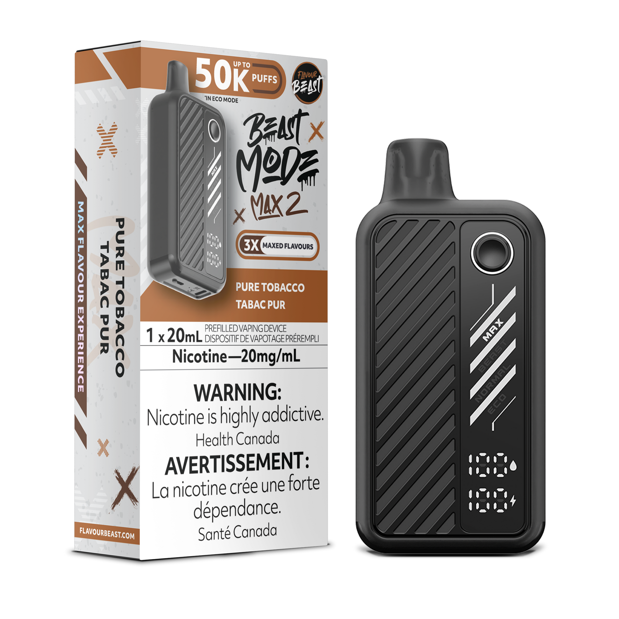 Flavour Beast Beast Mode Max 2 Pure Tobacco - 50K 