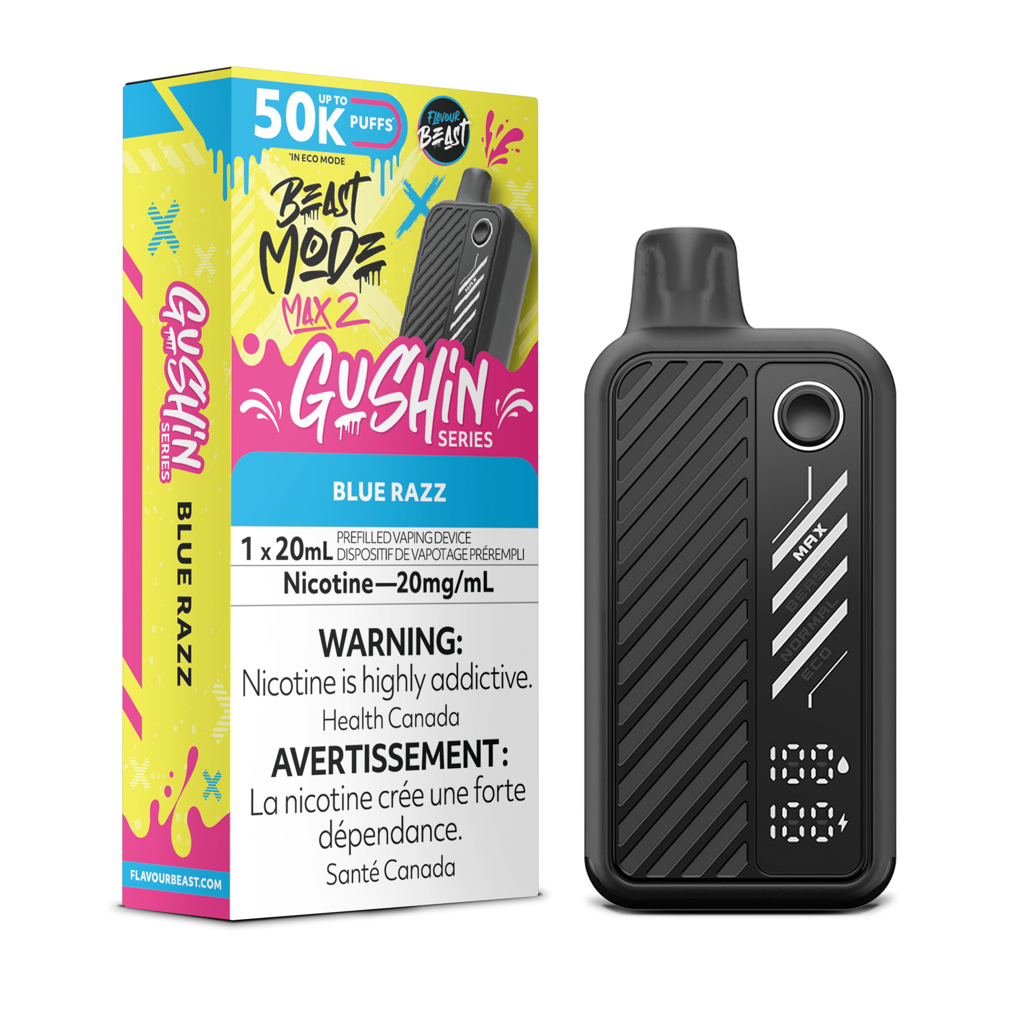 Flavour Beast Beast Mode Max 2 Gushin Blue Razz - 50K 