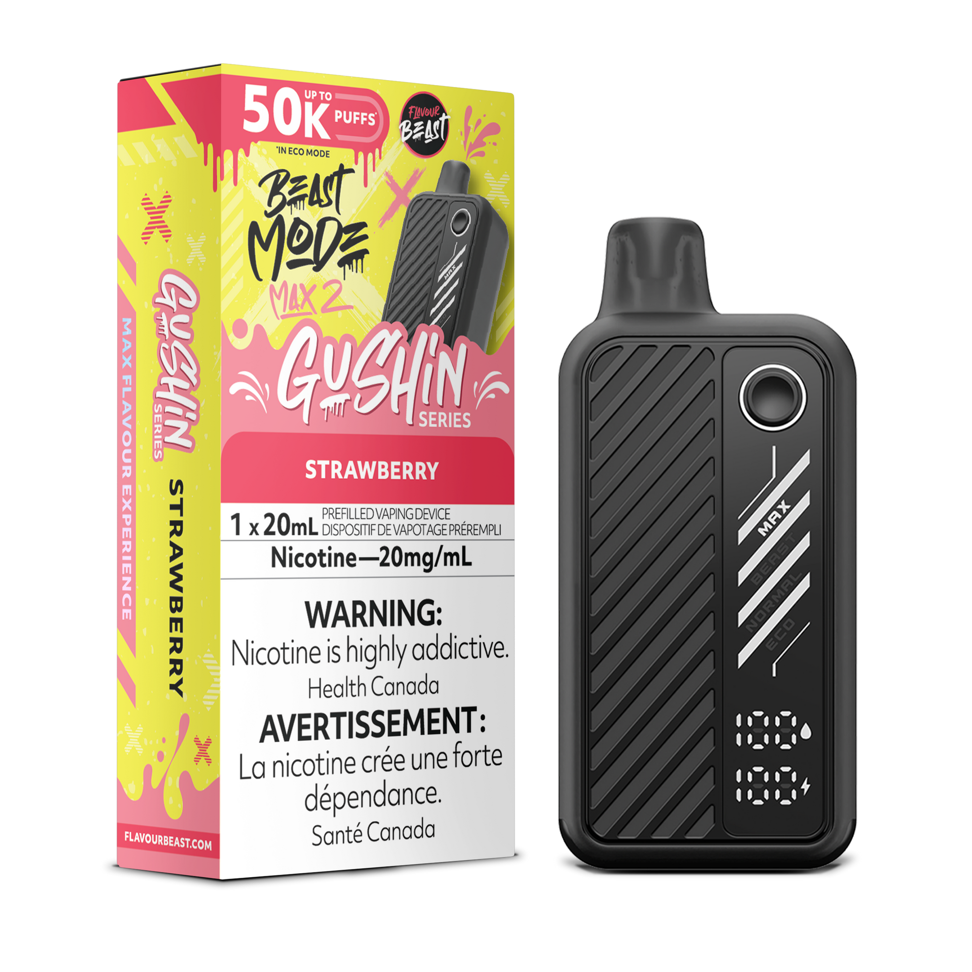 Flavour Beast Beast Mode Max 2 Gushin Fraise - 50K 