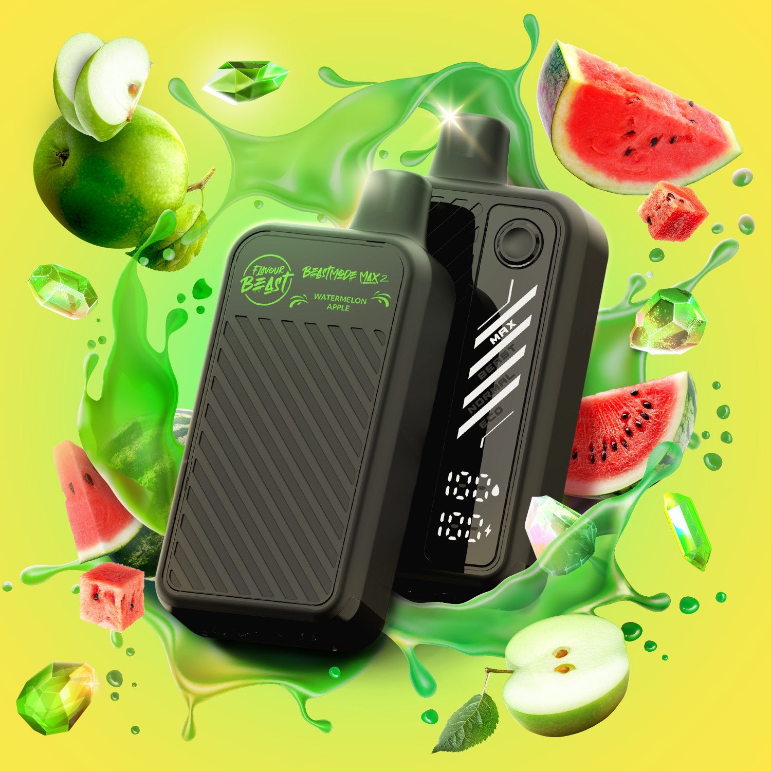 Flavour Beast Beast Mode Max 2 Gushin Pastèque Pomme - 50K 