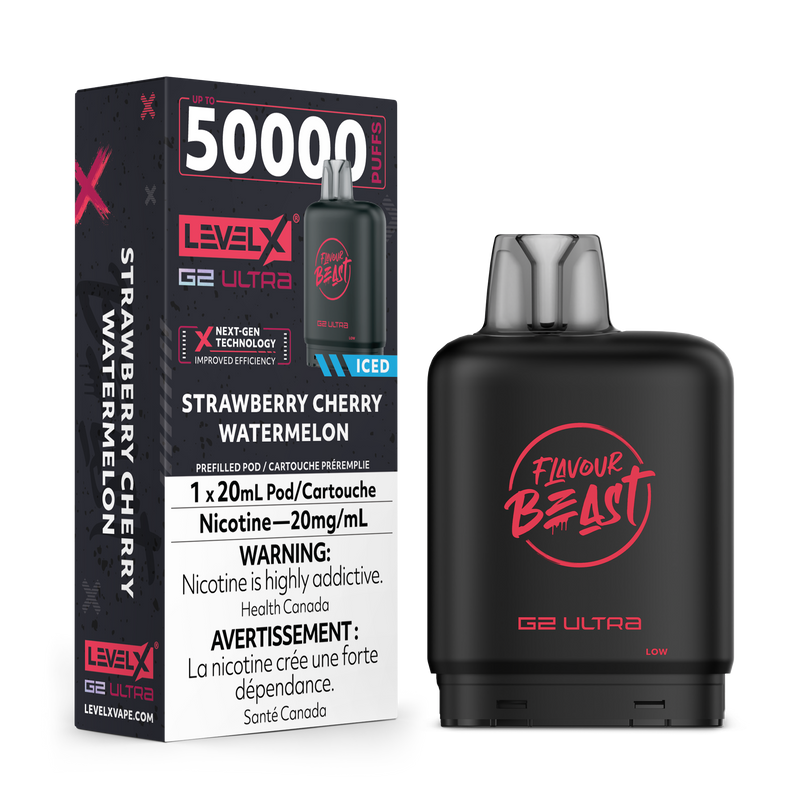 Flavour Beast Level X G2 Ultra 50K - Fraise Cerise Pastèque