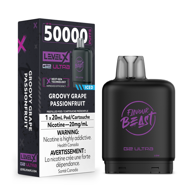 Flavour Beast Level X G2 Ultra 50K - Raisin fruit de la passion (Glacé)