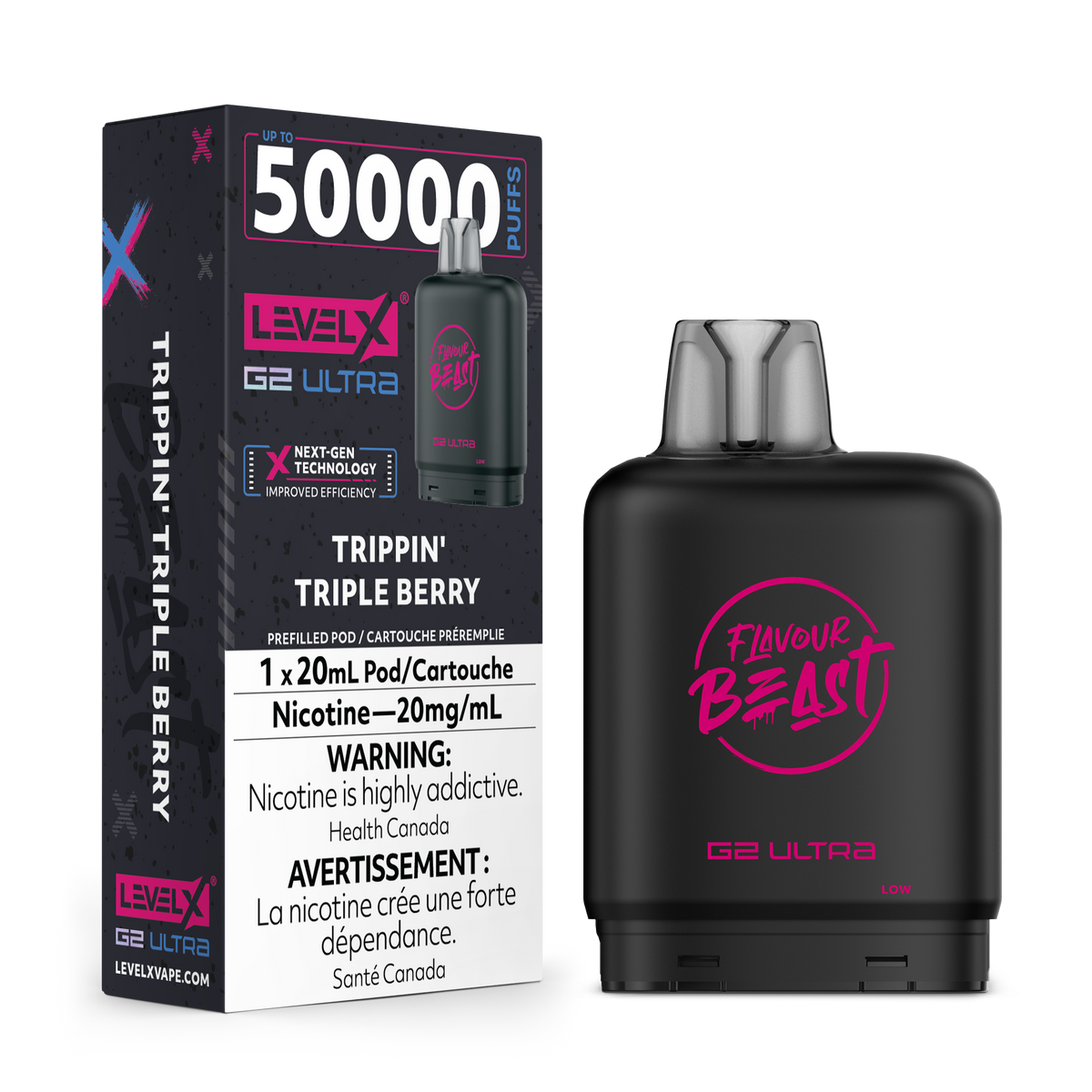 Flavour Beast Level X G2 Ultra 50K - Trippin' Triple Baies