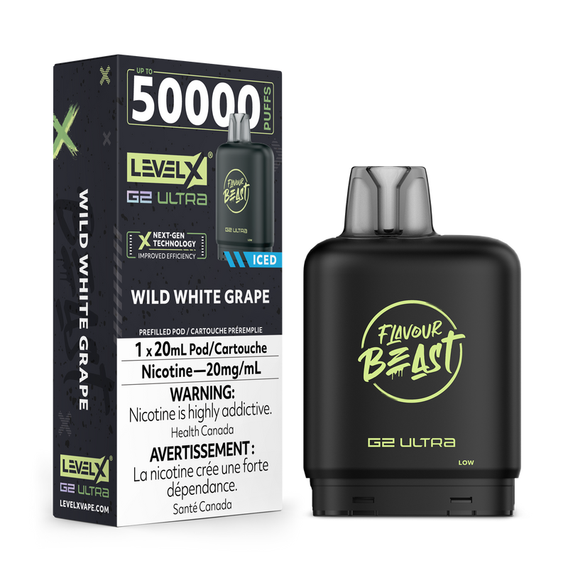 Flavour Beast Level X G2 Ultra 50K - Raisin blanc sauvage (glacé)