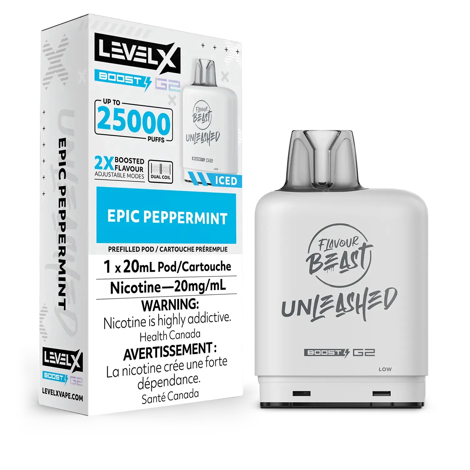 Cartouches Flavour Beast Level X Boost G2 Epic Peppermint (Iced) - 50K 