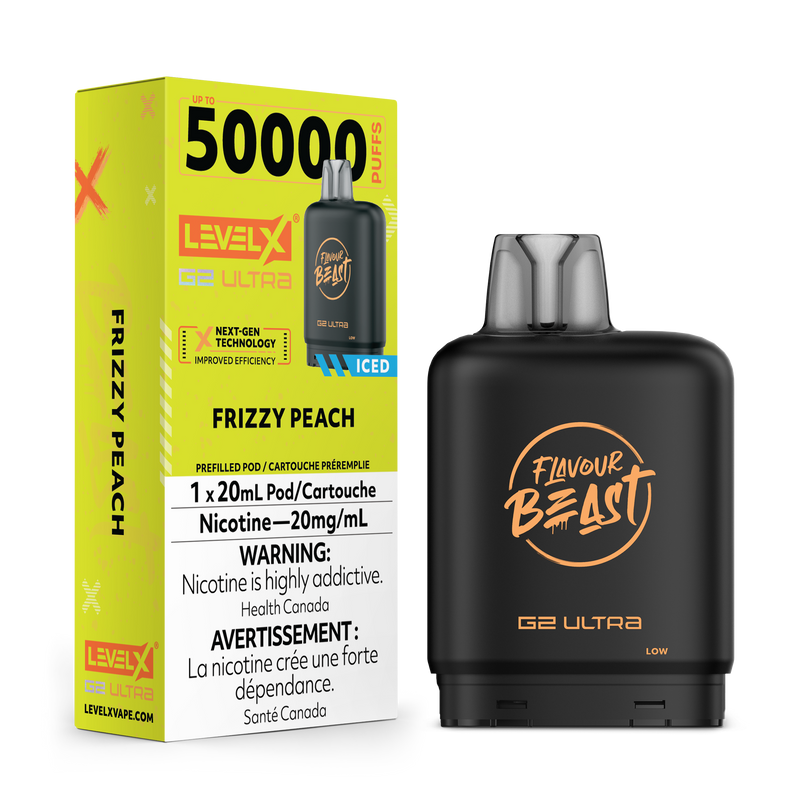 Flavour Beast Level X G2 Ultra 50K - Pêche Frisée (Glacée)