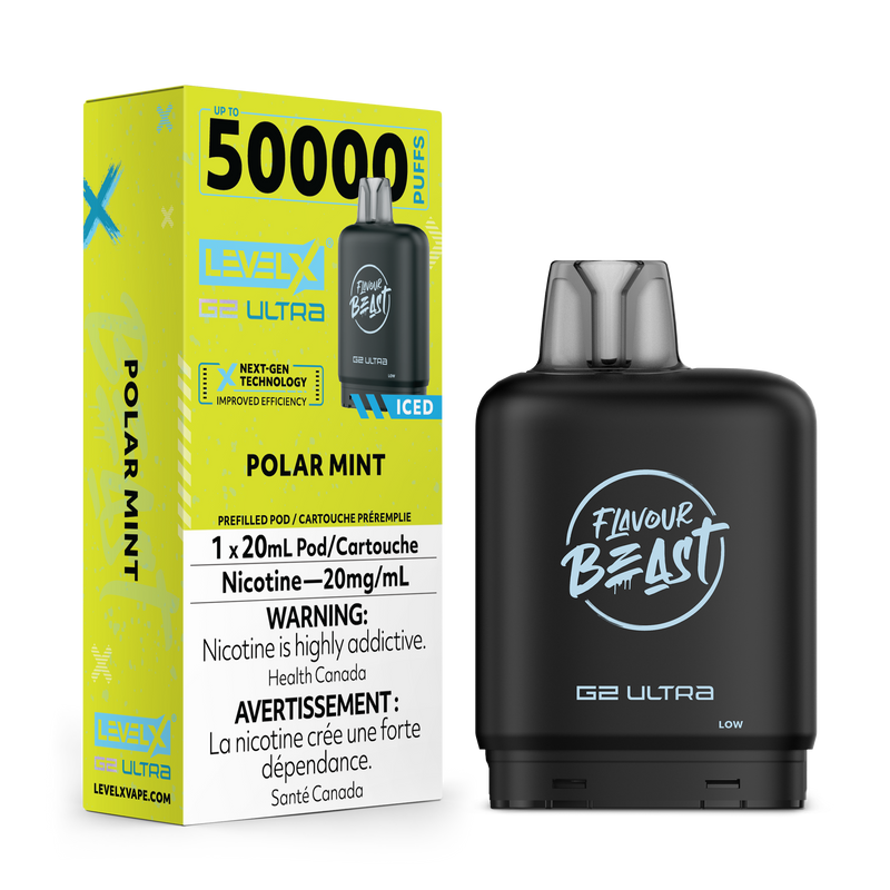 Flavour Beast Level X G2 Ultra 50K - Menthe Polaire (Glacée)
