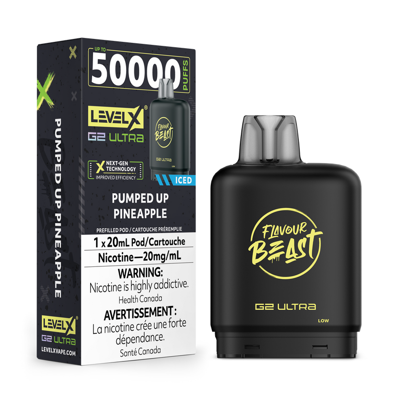 Flavour Beast Level X G2 Ultra 50K - Ananas Boosté (Glacé)