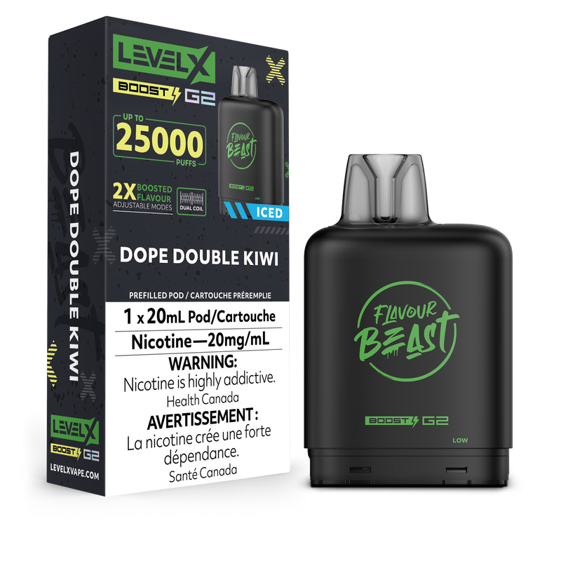 Flavour Beast Level X G2 Boost 25K - Dope Double Kiwi (Glacé) 