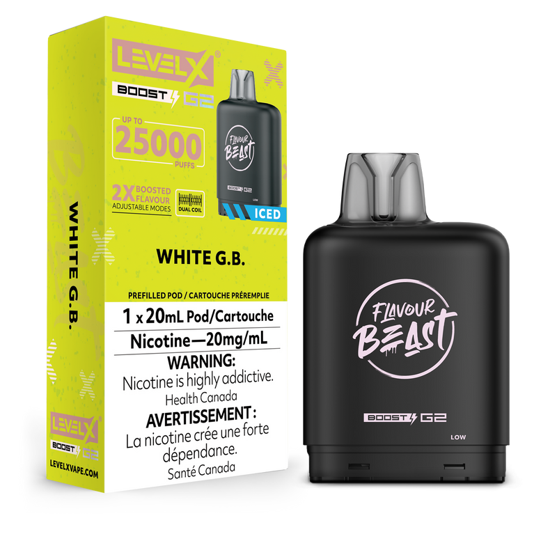 Flavour Beast Level X G2 Boost 25K - Blanc GB (Glacé) 
