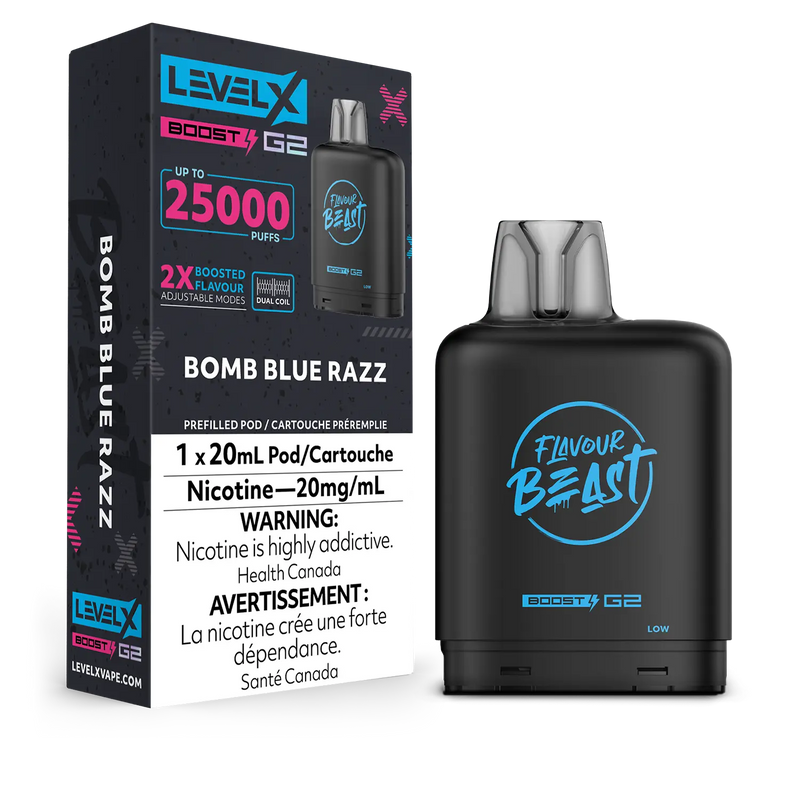 Flavour Beast Niveau X G2 Boost 25K - Bombe Framby Bleue 