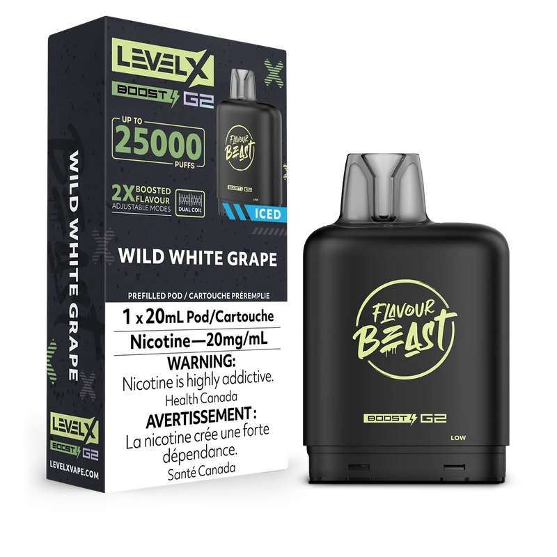 Flavour Beast Niveau X G2 Boost 25K - Raisin Blanc Sauvage (Glacé) 