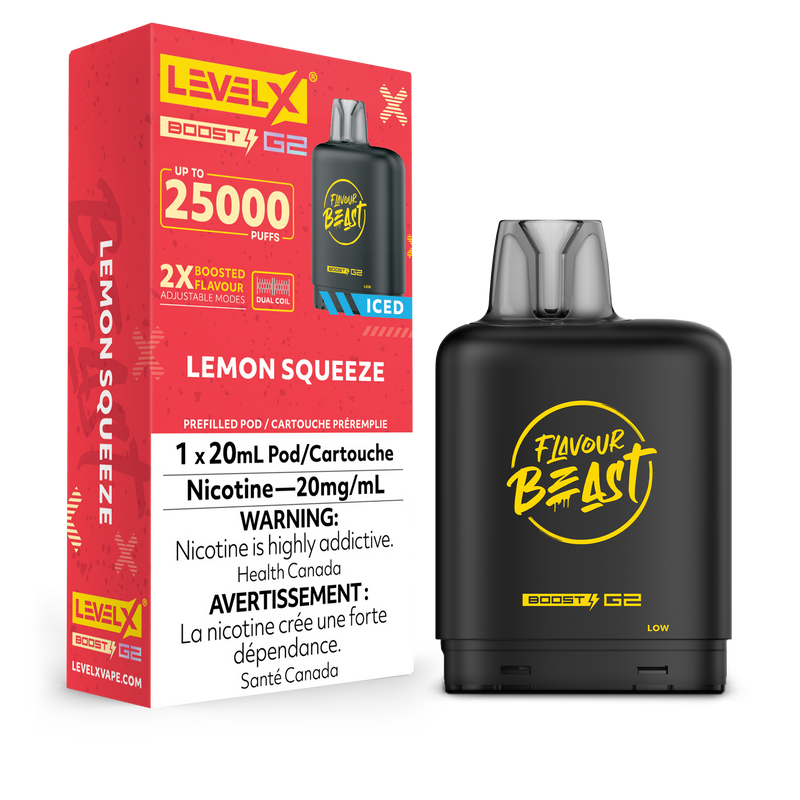 Flavour Beast Level X G2 Boost 25K - Lemon Squeeze (Glacé) 