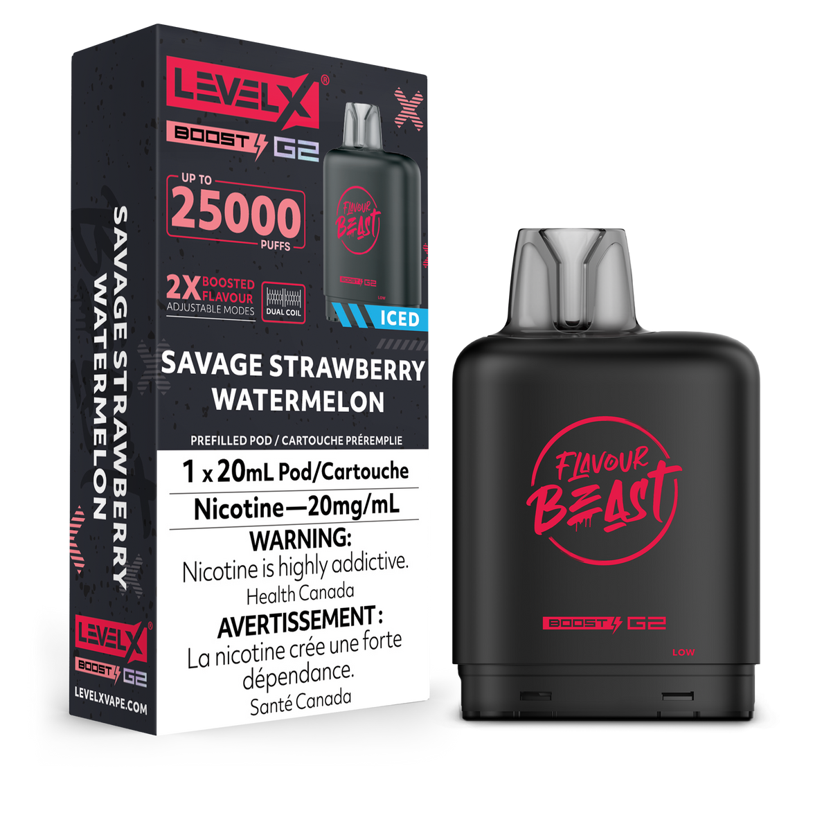Flavour Beast Niveau X G2 Boost 25K - Fraise Pastèque Sauvage