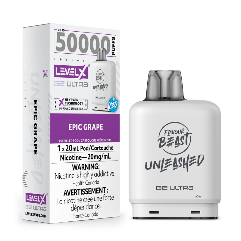 Flavour Beast Level X G2 Ultra 50K - Raisin épique (glacé)