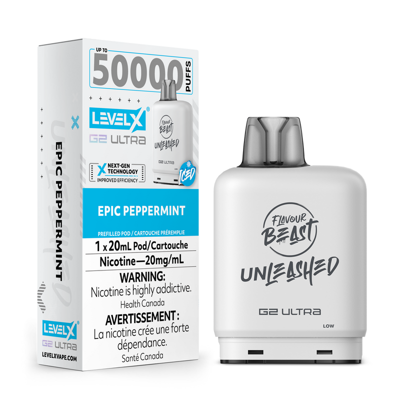 Flavour Beast Level X G2 Ultra 50K - Menthe poivrée épique (glacée)
