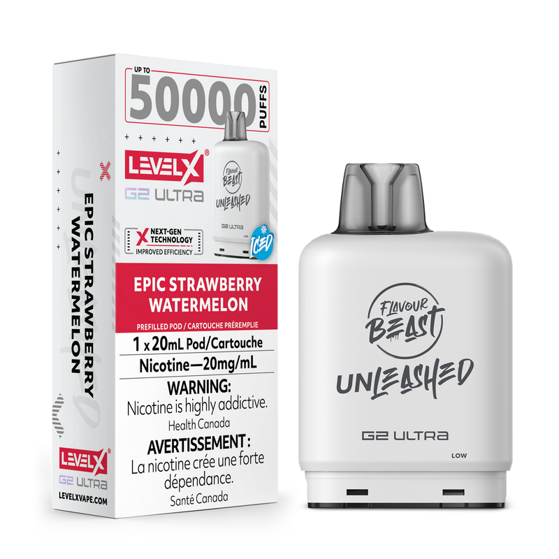 Flavour Beast Level X G2 Ultra 50K - Épique Fraise Pastèque (Glacé)