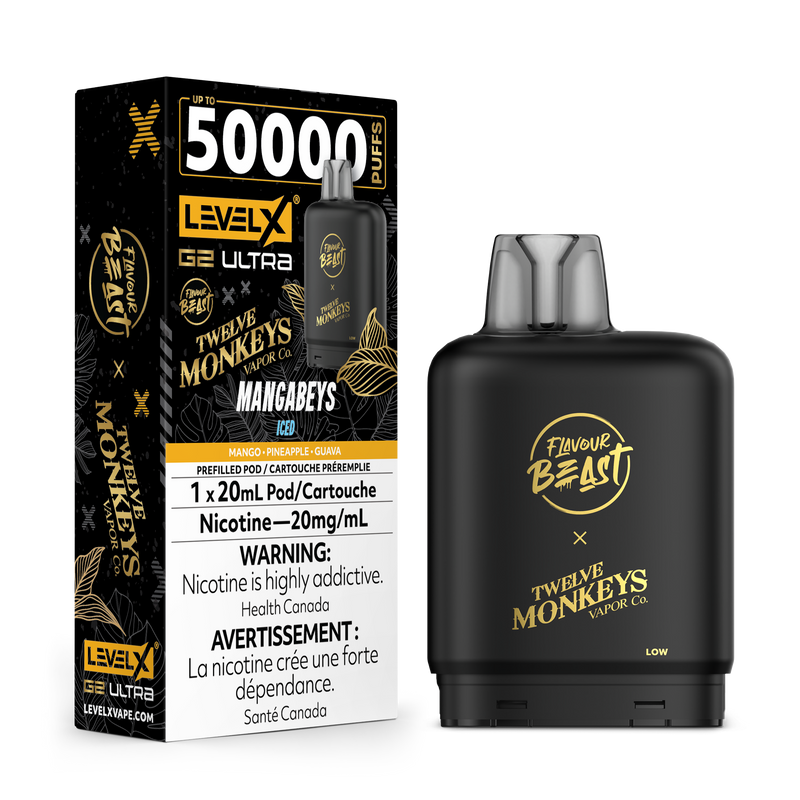 Flavour Beast Level X G2 Ultra 50K - Mangabeys (Glacé)