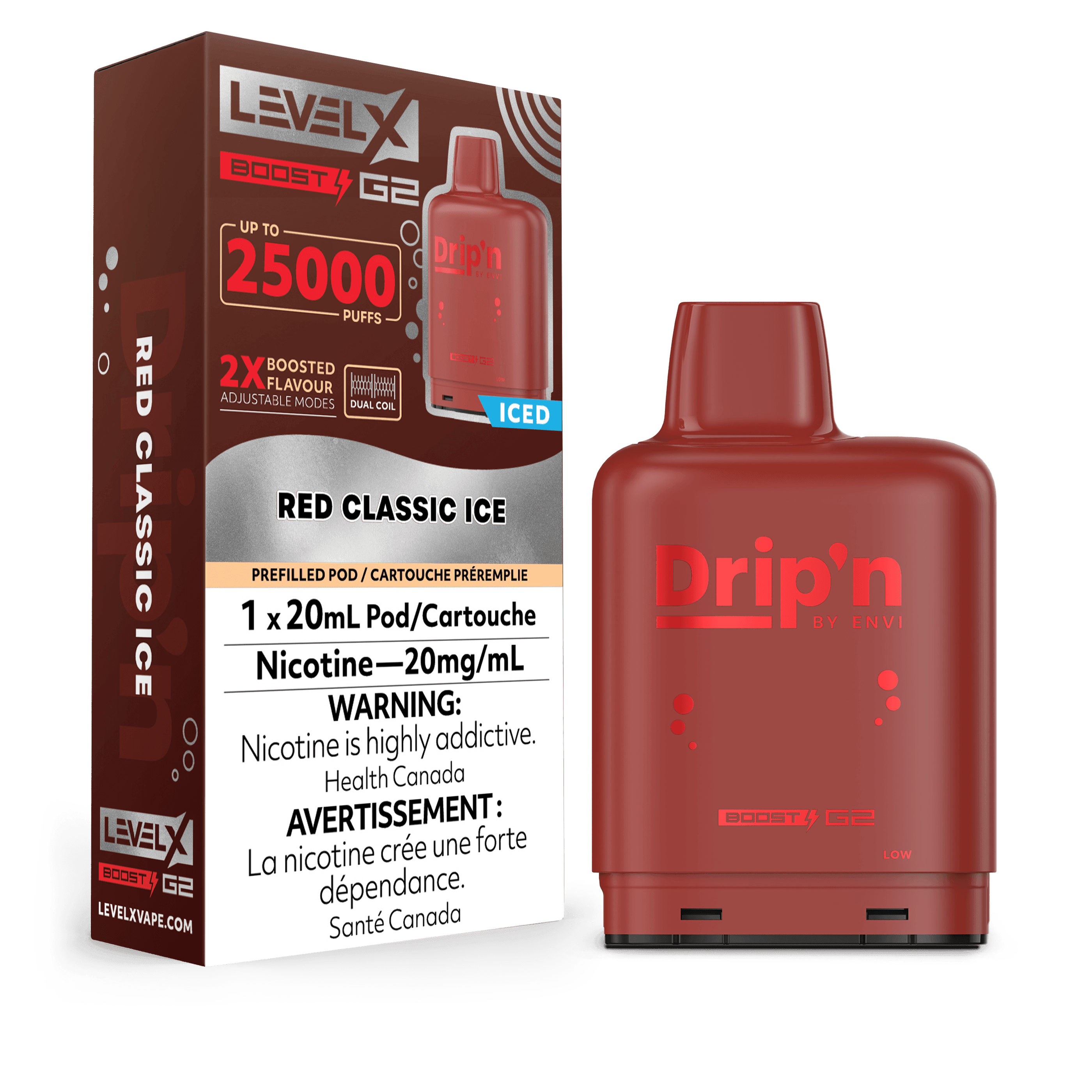 Flavour Beast Niveau X G2 Boost 25K - Glace Classique Rouge (Glacé)