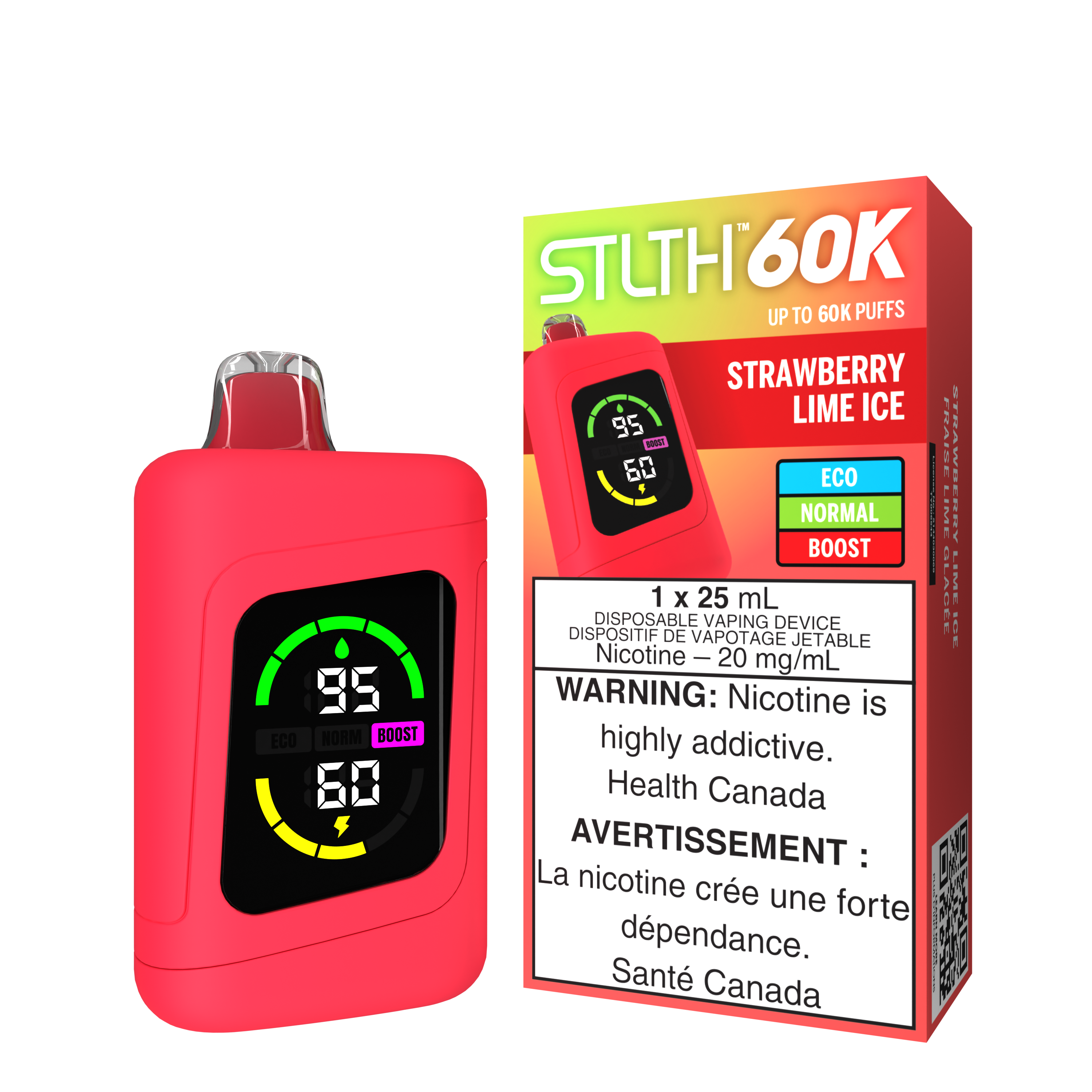 Stlth 60K - Glace à la fraise et au citron vert 