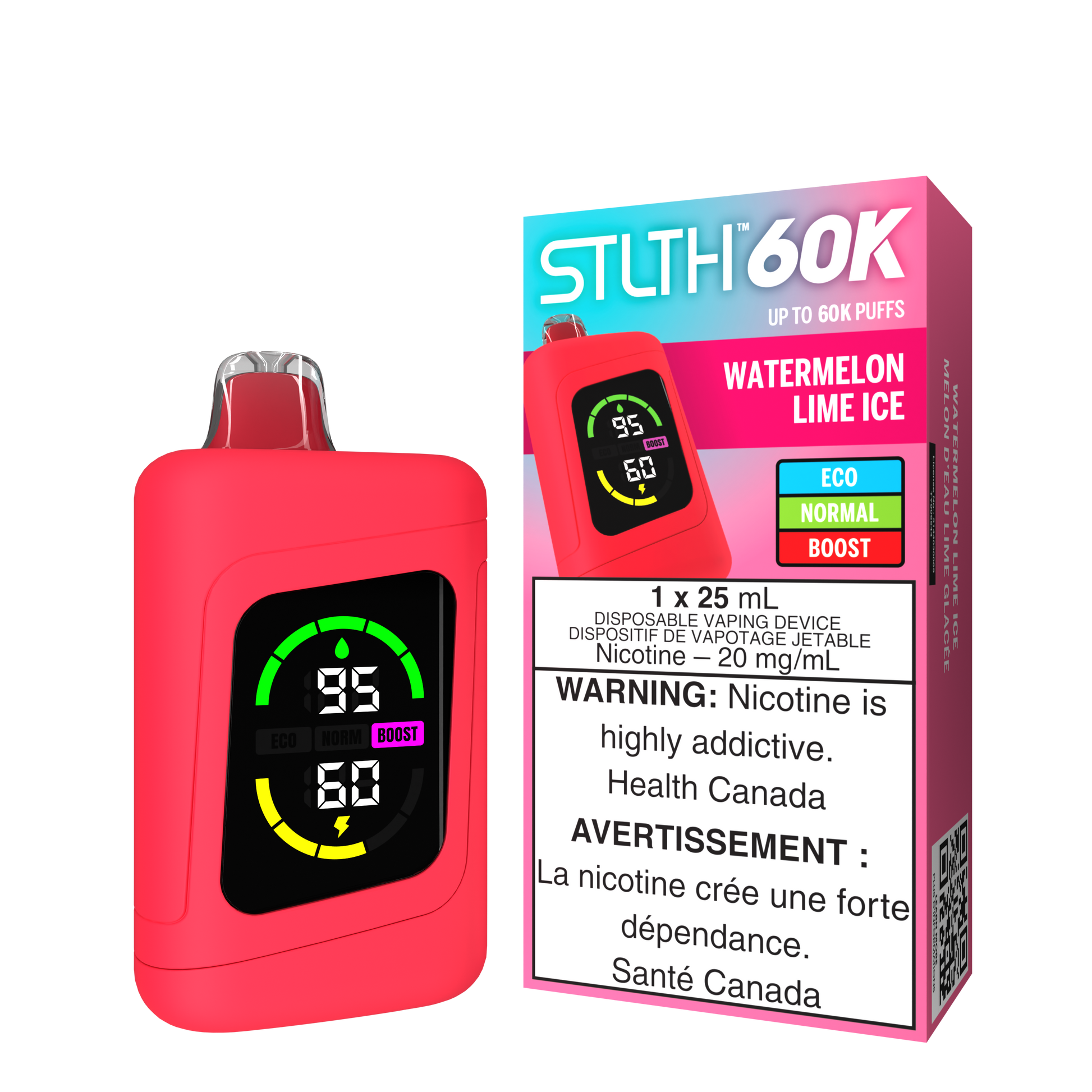 Stlth 60K - Glace Pastèque Citron Vert 